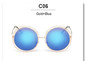 CandisGY Round Women Sunglasses Lady Fashion Brand Desinger Mirror Sun Glasses Female Hot Big Size YF24