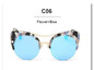 CandisGY Round Oversized Stylish Female Brand Designer Pink Mirror Cateye Sunglasses Women Party Vintage Lady Sun Glasses