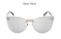 CandisGY Cat Eye Women Men Gothic Sunglasses Lady Fashion Brand Desinger Mirror Cateye Rose Gold Sun Glasses Female I01