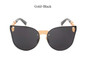 CandisGY Cat Eye Women Men Gothic Sunglasses Lady Fashion Brand Desinger Mirror Cateye Rose Gold Sun Glasses Female I01