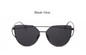 CandisGY Cat Eye Hotset Eyeglasses Cateye Mirror Rose Gold Sunglasses Brand Designer Women Mirror Lady Sun Glasses Metal Frame