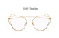 CandisGY Cat Eye Hotset Eyeglasses Cateye Mirror Rose Gold Sunglasses Brand Designer Women Mirror Lady Sun Glasses Metal Frame