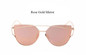 CandisGY Cat Eye Hotset Eyeglasses Cateye Mirror Rose Gold Sunglasses Brand Designer Women Mirror Lady Sun Glasses Metal Frame