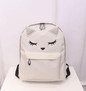 2016 Cute Cartoon Cat Ears Backpack Women Canvas Backpack School Bags For Teenager Girls College Style Casual Rucksack