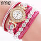2016 CCQ Fashion Luxury  Women Rhinestone Bracelet Watch Ladies Quartz Watch Casual Women Wristwatch Relogio Feminino C46