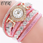 2016 CCQ Fashion Luxury  Women Rhinestone Bracelet Watch Ladies Quartz Watch Casual Women Wristwatch Relogio Feminino C46