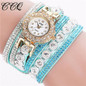 2016 CCQ Fashion Luxury  Women Rhinestone Bracelet Watch Ladies Quartz Watch Casual Women Wristwatch Relogio Feminino C46