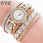 2016 CCQ Fashion Luxury  Women Rhinestone Bracelet Watch Ladies Quartz Watch Casual Women Wristwatch Relogio Feminino C46