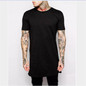 2016 Brand New Clothing Mens Black Long t shirt Men Tops Hip hop tee T-shirt Men Hiphop Short Sleeve Longline casual Tee shirts