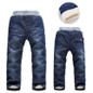 2016 Boys Pants Jeans Winter Thick Children Boys Jeans Kids Trousers cotton straight cylinder Baby Children Pants Jean Garcon