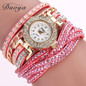 Duoya Watch Women Brand Luxury Gold Fashion Crystal Rhinestone Bracelet Women Dress Watches Ladies Quartz Wristwatches