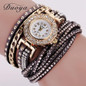 Duoya Watch Women Brand Luxury Gold Fashion Crystal Rhinestone Bracelet Women Dress Watches Ladies Quartz Wristwatches