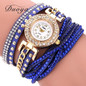 Duoya Watch Women Brand Luxury Gold Fashion Crystal Rhinestone Bracelet Women Dress Watches Ladies Quartz Wristwatches