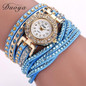 Duoya Watch Women Brand Luxury Gold Fashion Crystal Rhinestone Bracelet Women Dress Watches Ladies Quartz Wristwatches