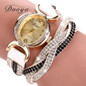 Duoya Brand Watches Women Luxury Crystal Women Gold Bracelet Quartz Wristwatch Rhinestone Clock Ladies Dress Gift Watches XR572