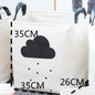 DUNXDECO Home Office Storage Laundry Basket Toy Magazine Organizador Linen Cotton Textile Container Nordic Cloud Flag Room Decor