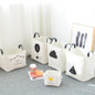 DUNXDECO Home Office Storage Laundry Basket Toy Magazine Organizador Linen Cotton Textile Container Nordic Cloud Flag Room Decor