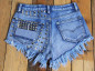 2016 Women's Fashion Brand Vintage Tassel Rivet Ripped Loose High Waisted Short Jeans Punk Sexy Hot Woman Denim Shorts