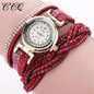 CCQ Luxury Brand Fashion Rhinestone Bracelet Wristwatch Women Ladies Girls Quartz Watch Casual Clock Relogio Feminino Gift 1739