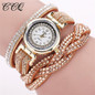 CCQ Luxury Brand Fashion Rhinestone Bracelet Wristwatch Women Ladies Girls Quartz Watch Casual Clock Relogio Feminino Gift 1739