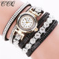 CCQ Brand Fashion Luxury Rhinestone Bracelet Watch Ladies Quartz Watch Casual Women Wristwatch Relogio Feminino C43