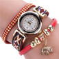 Luxury Fashion Women Gold Elephant Quartz Crystal Dress Bracelet Clock Wristwatches