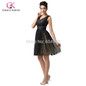 Luxury Cocktail Dresses Grace Karin Black robe de cocktail Party Dress Sleeveless Sequins Knee length Short coctail dress 6156