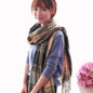 luxury Brand Plaid Cashmere Scarf Women Oversized Blanket Scarf Wrap Warm Wool Scarf Women Pashmina Shawls and Scarves