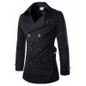 New 2017 Men Trench Coat Solid Turn-down Collar Double Breasted Fashion Slim Fit Casual Outerwear Mens Trench Coats 3 Color