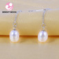 Natural freshwater Pearl Earrings For Women 925 Sterling Silver Earrings Jewelry Water Drop Pearl Earring Quality Wedding Gifts
