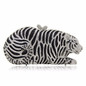 NATASSIE Women Bag Luxury Crystal Evening Clutch Tiger Shape Clutches Purses Party Gold Bags