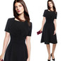 Vfemage Women Elegant Vintage Draped Ruffle Tunic Slim Pinup Casual Work Office Business Party A-Line Skater Dress 6111
