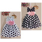 Princess Baby Kids Girls Party Wedding Polka Dot Flower Gown Fancy Dress 2-7Y