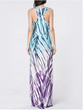 Popular Fashion Floral-Print Sleeveless Round Neck Slim Fit Maxi Dress