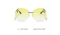 POLYREAL New Vintage Oversized Rimless Sunglasses Retro Women Men Optics Large Metal Sun Glasses Frame Gradient Eyeglasses UV400