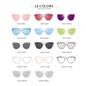 POLYREAL 2017 New Cat Eye Sunglasses Women Brand Designer Female Twin-Beams Rose Gold Mirror Sun Glasses Cateye Sunglasses UV400