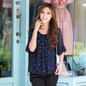 Polka Dot Print Chiffon Blouse Plus Size Casual Shirts Women Clothing Spring Summer Fashion Tops Blusas Camisas Femininas