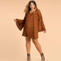 Kissmilk Plus Size New Fashion Women Clothing Streetwear Bohemian Solid Dress Long Sleeve Lace Big Size Dress 3XL 4XL 5XL 6XL