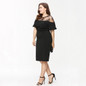 Kissmilk Plus Size New Fashion Women Clothing Basic Streetwear OL Sexy Lace Dress Patchwork Slim Big Size Dress 3XL 4XL 5XL 6XL