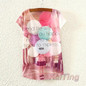 KaiTingu 2017 New Design Fashion Vintage Spring Summer T Shirt Women Tops Tshirt Animal Princess Print T-shirt Woman Clothes