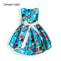 SAMGAMI BABY 2017 Summer Girls Cartoon Dream Tropical Ocean Dress Moana Dresses Baby Girls Clothing Party Kids Princess Dress