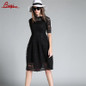 Sale Vestido New 2016 Summer Fashion Sexy Hollow Elegant Lace Party Dress High Quality Plus Size Women Clothing Casual Dresses