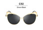 VictoryLip Women Cat Eye Sunglasses Hollow Sunglasses Sexy Celebrity Female Shades UV400 Mirror Retro Cateye Big Sun Glasses