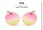 VictoryLip Vintage Round Big Oversized lens Mirror Brand Designer Pink Sunglasses Lady Cool UV400 Women Sun Glasses Female