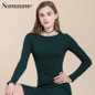 Samuume Elegant Autumn Stretchy Bodycon Dress 2018 O-Neck Long Sleeve Ladies Office Winter Pencil Sexy Dresses Vestidos S1711305