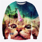 Alisister 2018 New Fashion Men/women's Unicorn Cat Hoodie Winter/autumn 3d Galaxy Sweatshirts Clothes Harajuku Animal Sweatshirt