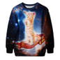Alisister 2018 New Fashion Men/women's Unicorn Cat Hoodie Winter/autumn 3d Galaxy Sweatshirts Clothes Harajuku Animal Sweatshirt