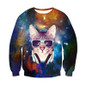 Alisister 2018 New Fashion Men/women's Unicorn Cat Hoodie Winter/autumn 3d Galaxy Sweatshirts Clothes Harajuku Animal Sweatshirt