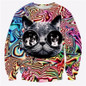 Alisister 2018 New Fashion Men/women's Unicorn Cat Hoodie Winter/autumn 3d Galaxy Sweatshirts Clothes Harajuku Animal Sweatshirt