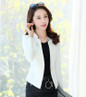 806# Fashion 2017 New Slim Women Casual Blazers Jackets Small Suit Blazer Feminino Elegant One Button White Jaqueta Feminina